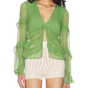 Revolve Maxime Light Green Blouse